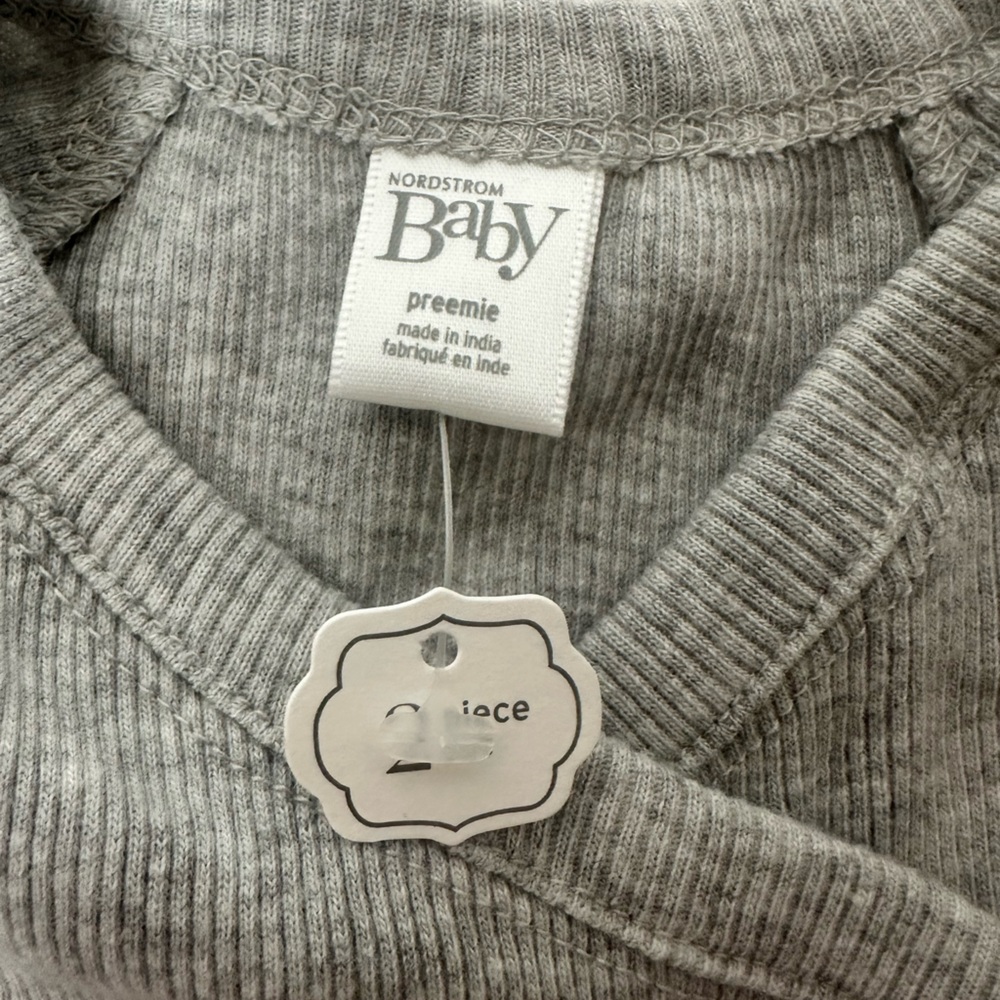Nordstrom Soft Gray Kids Pajama Set - Picture 4 of 8